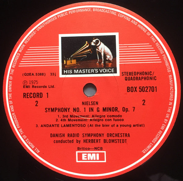 Carl Nielsen / Danish Radio Symphony Orchestra* / Herbert Blomstedt : The Six Symphonies - Violin Concerto - Clarinet Concerto - Flute Concerto (8xLP, Quad + Box)