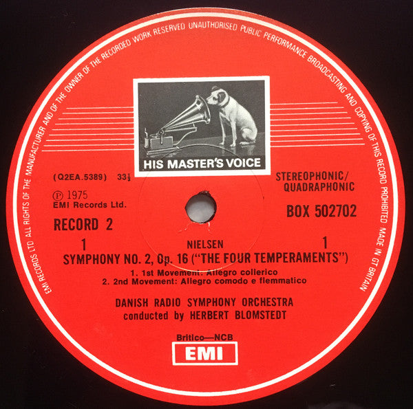 Carl Nielsen / Danish Radio Symphony Orchestra* / Herbert Blomstedt : The Six Symphonies - Violin Concerto - Clarinet Concerto - Flute Concerto (8xLP, Quad + Box)