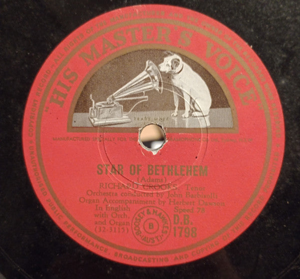 Richard Crooks (2) : The Holy City / Star Of Bethlehem  (Shellac, 10")