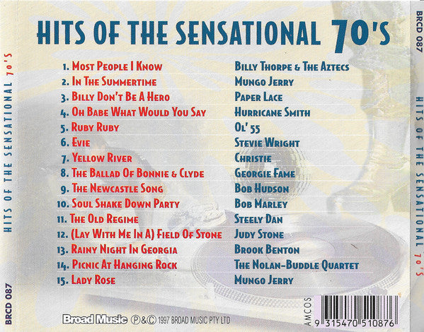 Various : Hits Of The Sensational 70's (CD, Comp)