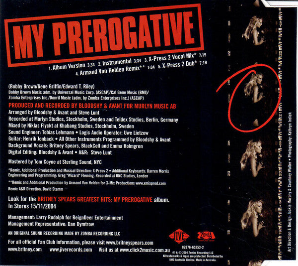 Britney Spears : My Prerogative (CD, Single)