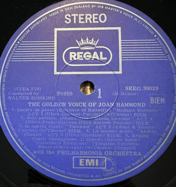 Joan Hammond : The Golden Voice Of Joan Hammond (LP, Album, Club)