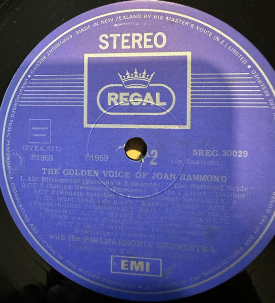 Joan Hammond : The Golden Voice Of Joan Hammond (LP, Album, Club)