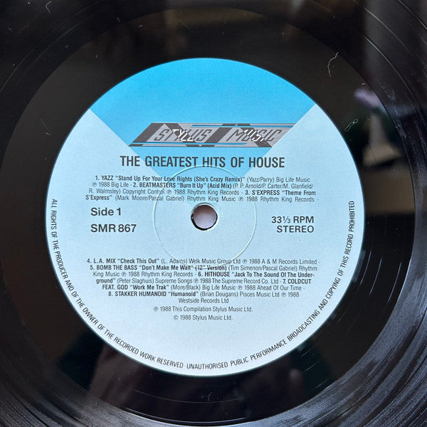 Various : The Greatest Hits Of House (2xLP, Comp)