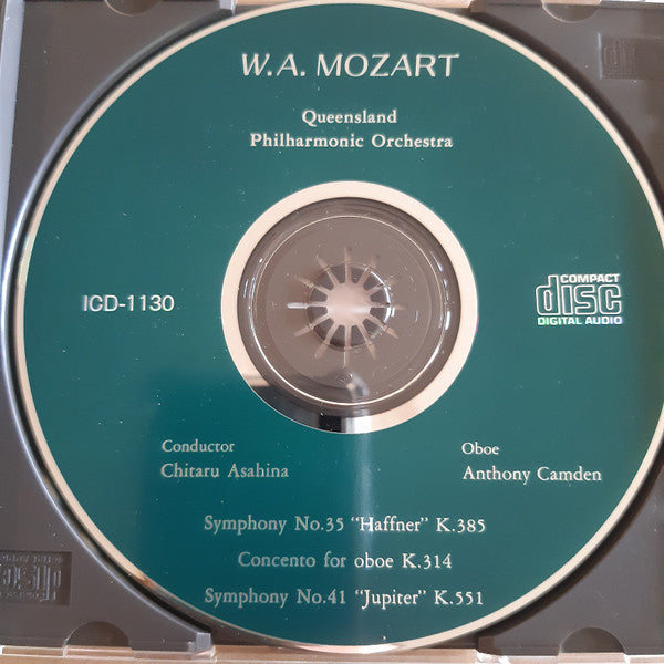 W. A. Mozart*, Anthony Camden, Chitaru Asahina, Queensland Philharmonic Orchestra : Symphony No.35 "Haffner" K.385, Concerto For Oboe K.314, Symphony No.41 "Jupiter" K.551 (CD, Album, Promo)