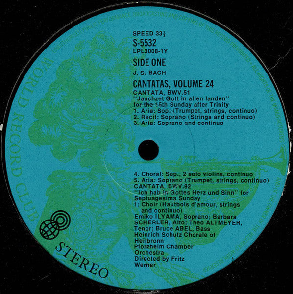 Johann Sebastian Bach : The Great Cantatas Volume 24 (LP, Album, Club)