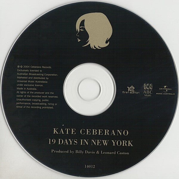 Kate Ceberano : 19 Days In New York (CD, Album, Sli)
