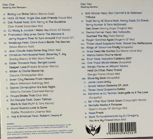 Alan Thompson & Wei-Shen* : Housexy Spring 07 (2xCD, Mixed)
