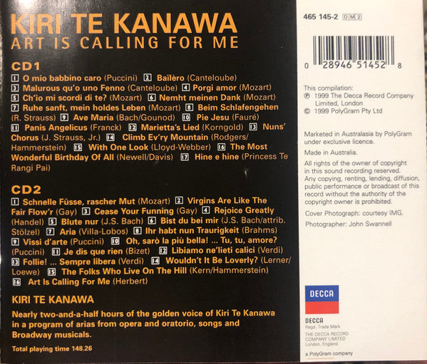 Kiri Te Kanawa : Art Is Calling For Me (2xCD, Comp)