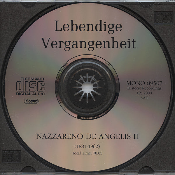 Nazzareno de Angelis : Lebendige Vergangenheit - Nazzareno de Angelis II (CD, Comp)