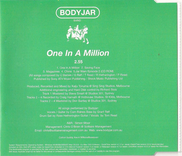 Bodyjar : One In A Million (CD, Single, Enh)