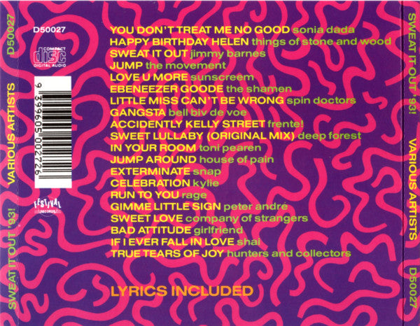 Various : Sweat It Out '93 (CD, Comp)