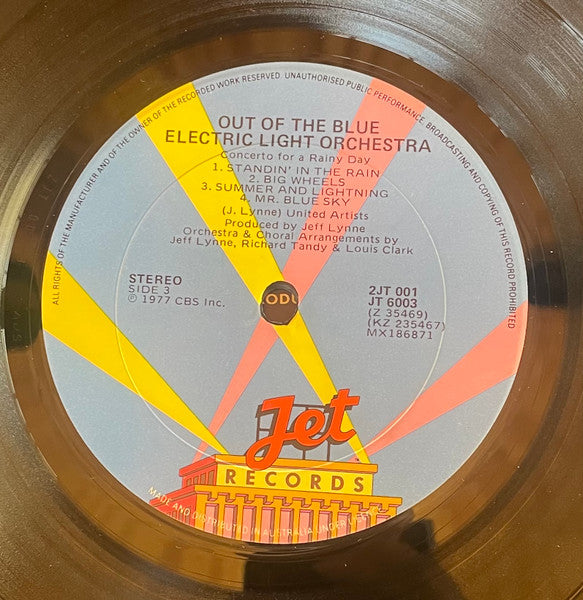 Electric Light Orchestra : Out of the Blue (LP, Album)