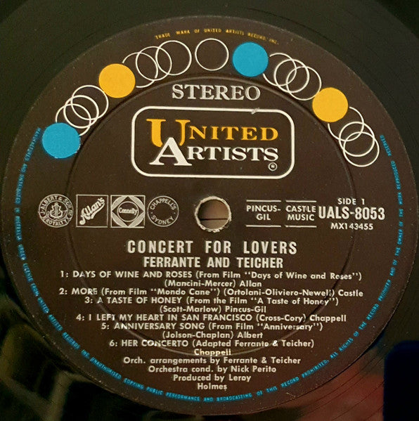 Ferrante & Teicher : Concert For Lovers (LP, Album)
