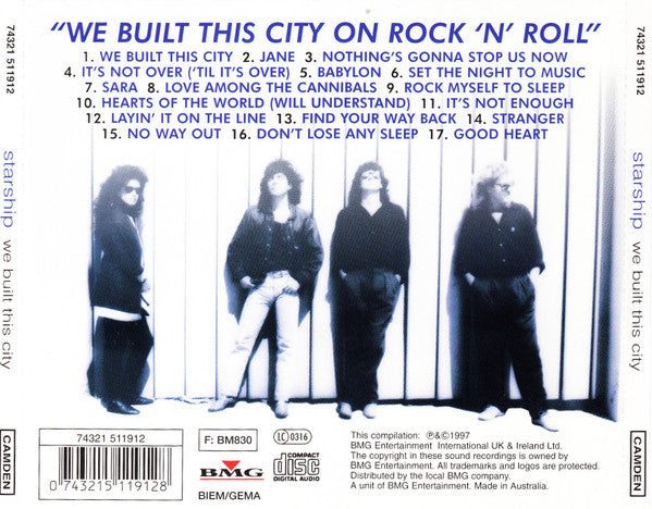 Starship (2) : We Built This City (The Very Best Of Starship) (CD, Comp)