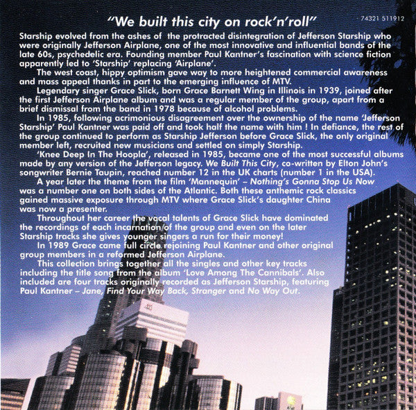Starship (2) : We Built This City (The Very Best Of Starship) (CD, Comp)
