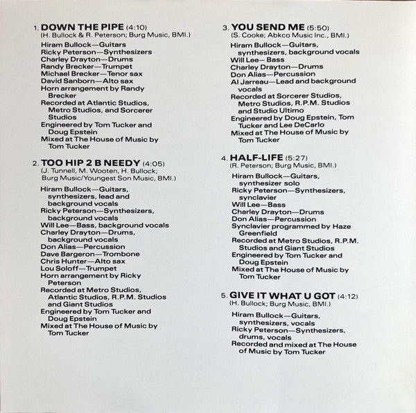 Hiram Bullock : Give It What U Got (CD, Album)