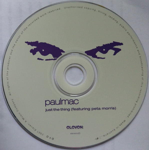 Paulmac Featuring Peta Morris : Just The Thing (CD, Single)