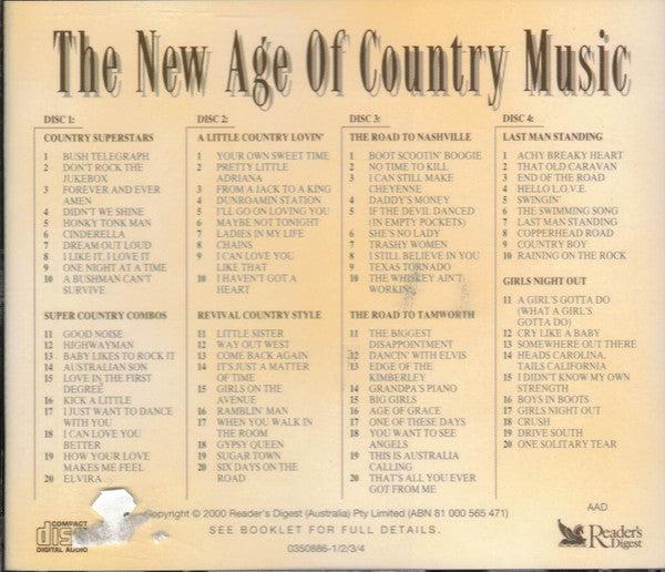 Various : The New Age Of Country Music (4xCD, Comp)