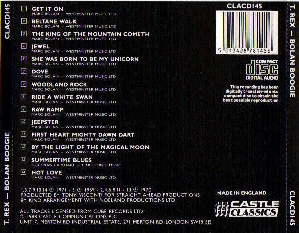 T. Rex : Bolan Boogie (CD, Comp, RE)