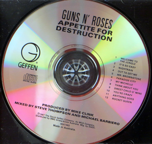 Guns N' Roses : Appetite For Destruction (CD, Album, RE)