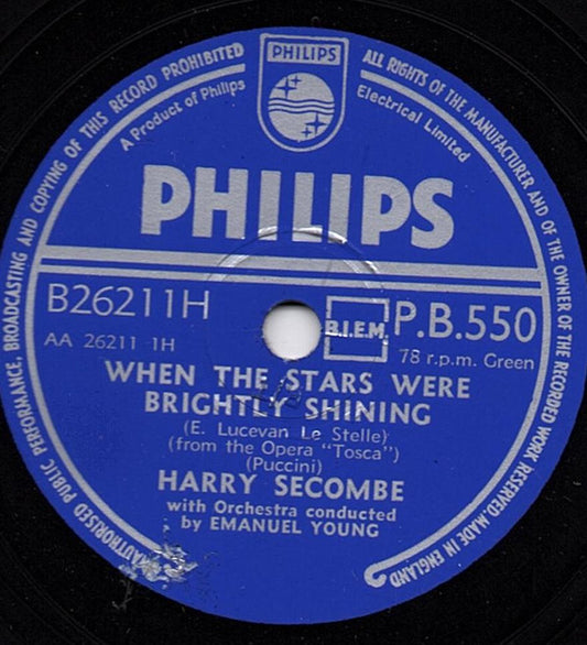 Harry Secombe : When The Stars Were Brightly Shining / None Shall Sleep Tonight (Shellac, 10")