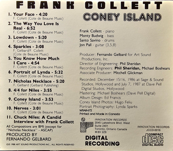 Frank Collett : Coney Island (CD, Album)