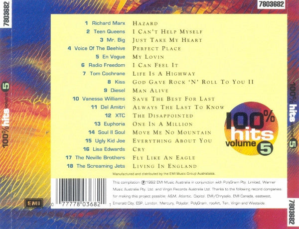Various : 100% Hits Volume 5 (CD, Comp)
