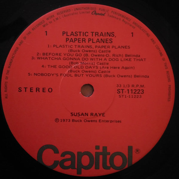 Susan Raye : Plastic Trains, Paper Planes (LP, Album)