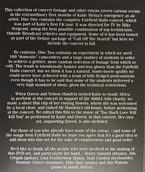 Katie Melua : On The Road Again (2xDVD-V, PAL, DVD)