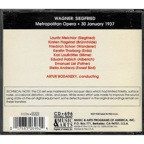 Wagner* : Siegfried (3xCD, Mono)