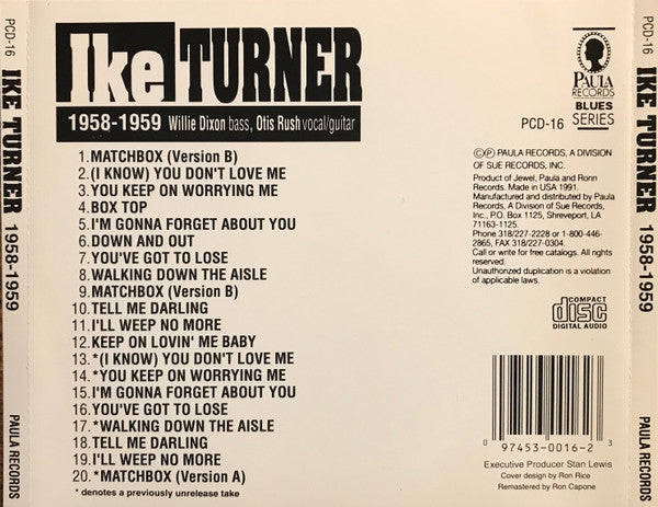 Ike Turner : Ike Turner 1958-1959 (CD, Album)