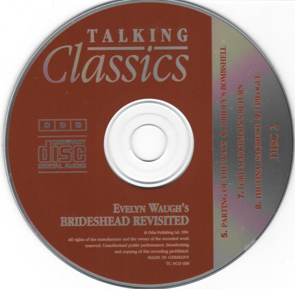 Evelyn Waugh Read By Nigel Havers : Brideshead Revisited (2xCD)