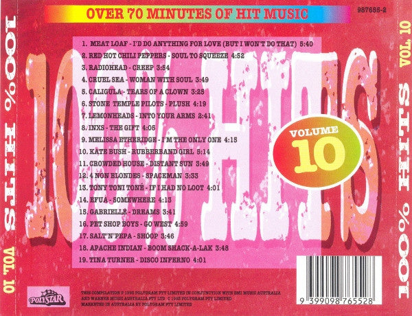 Various : 100% Hits Volume 10 (CD, Comp)