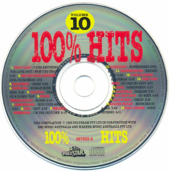Various : 100% Hits Volume 10 (CD, Comp)