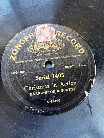 Harrington & Scott : Christmas On A Troopship / Christmas In Action (Shellac, 10")