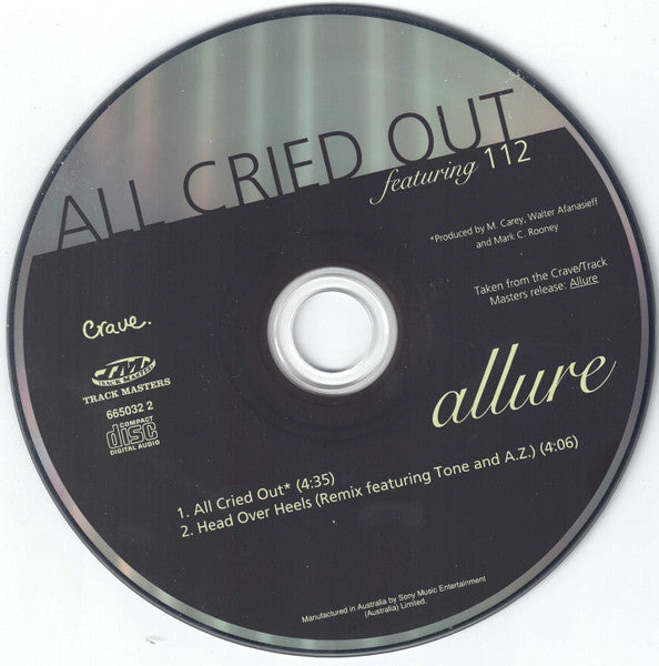 Allure (3) : All Cried Out (CD, Single, Car)