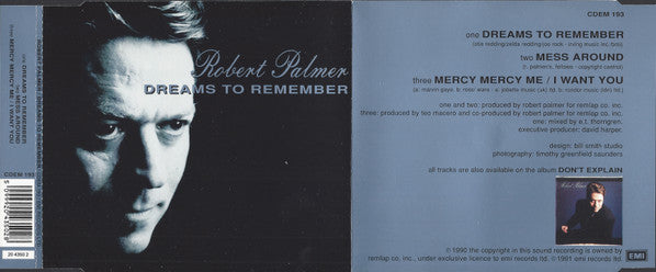 Robert Palmer : Dreams To Remember (CD, Single)