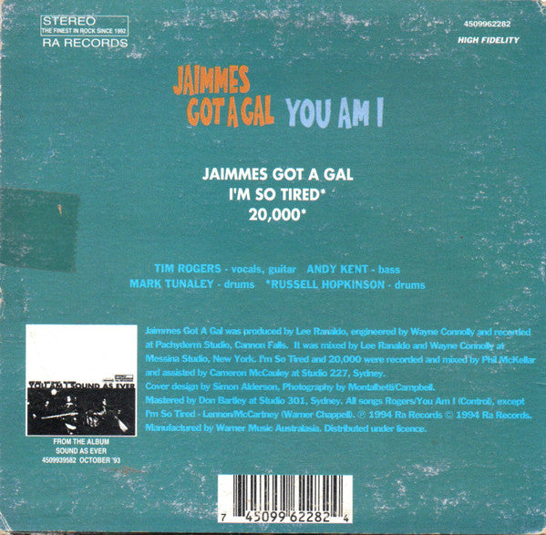 You Am I : Jaimmes Got A Gal (CD, Single)