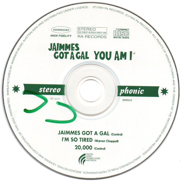 You Am I : Jaimmes Got A Gal (CD, Single)