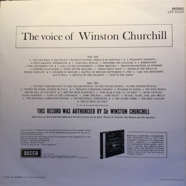 Winston Churchill : The Voice Of Winston Churchill (LP, Mono)