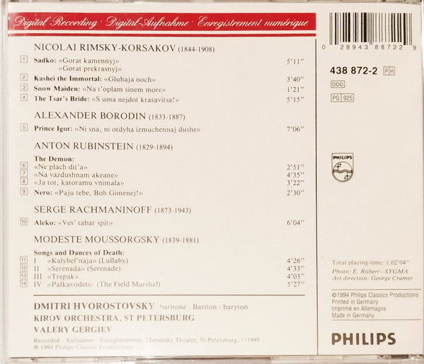 Dmitri Hvorostovsky, Kirov Orchestra, St Petersburg*, Valery Gergiev : Songs And Dances Of Death (CD, Album)