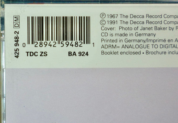 Janet Baker, Melos Ensemble Of London : Ravel . Chausson . Delage (CD, Album, RM)