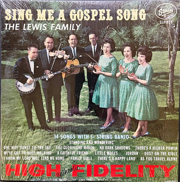 The Lewis Family : Sing Me A Gospel Song  (LP, Album, Mono)