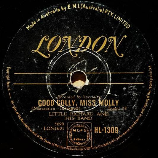 Little Richard : Good Golly, Miss Molly / Hey-Hey-Hey-Hey (Shellac, 10", Single, Mono)