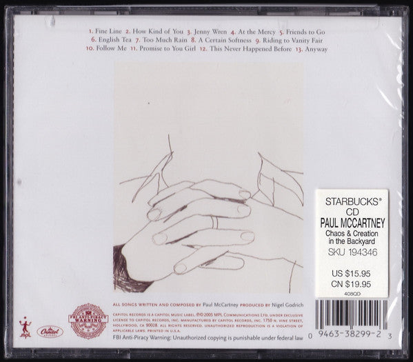 Paul McCartney : Chaos And Creation In The Backyard (CD, Album)