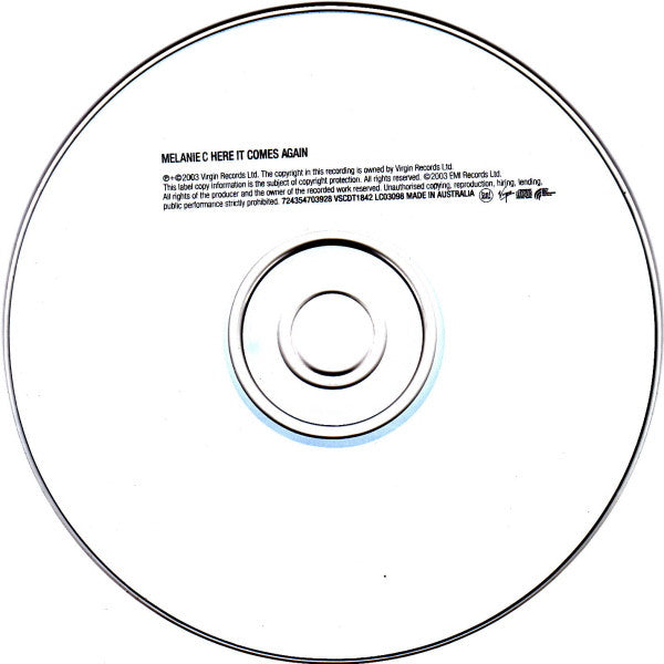 Melanie C : Here It Comes Again (CD, Single)