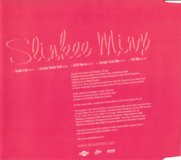 Slinkee Minx : Summer Rain (CD, Single)