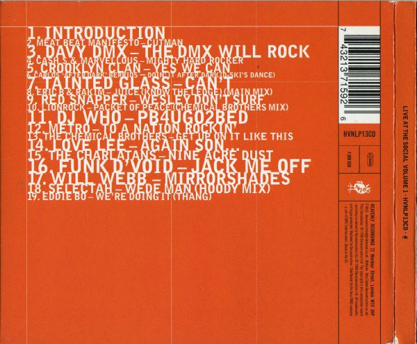 The Chemical Brothers : Live At The Social Volume 1 (CD, Mixed)