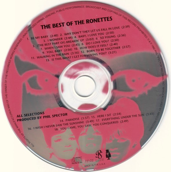The Ronettes : The Best Of The Ronettes (CD, Comp)